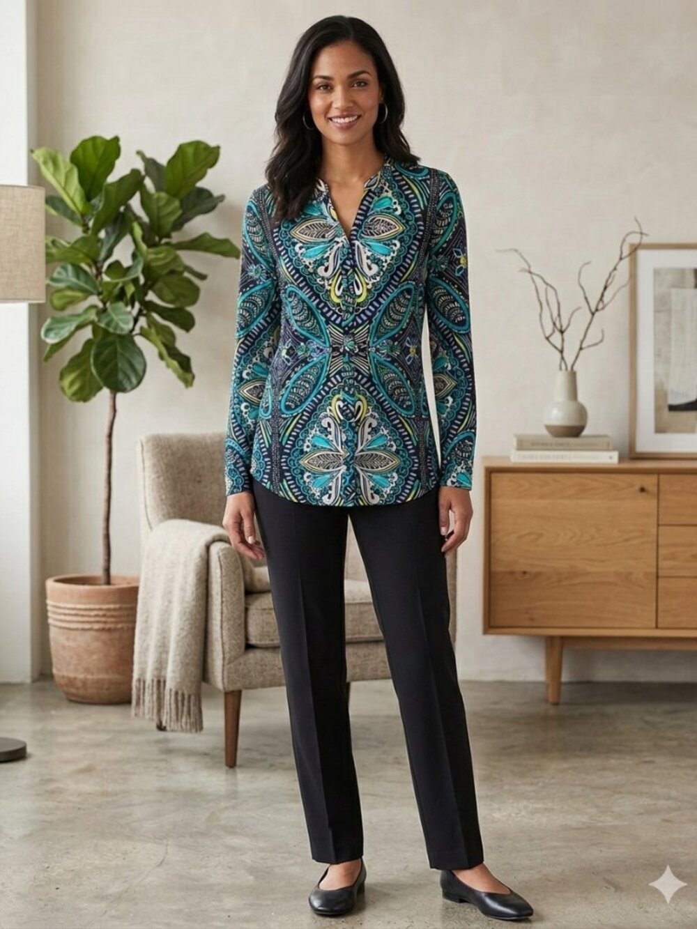 Style & Co Women’s Dress Blouse Size M